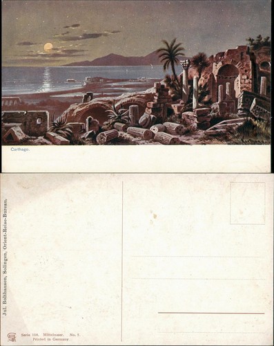 Cartolina cartagine edifici - cartagine,